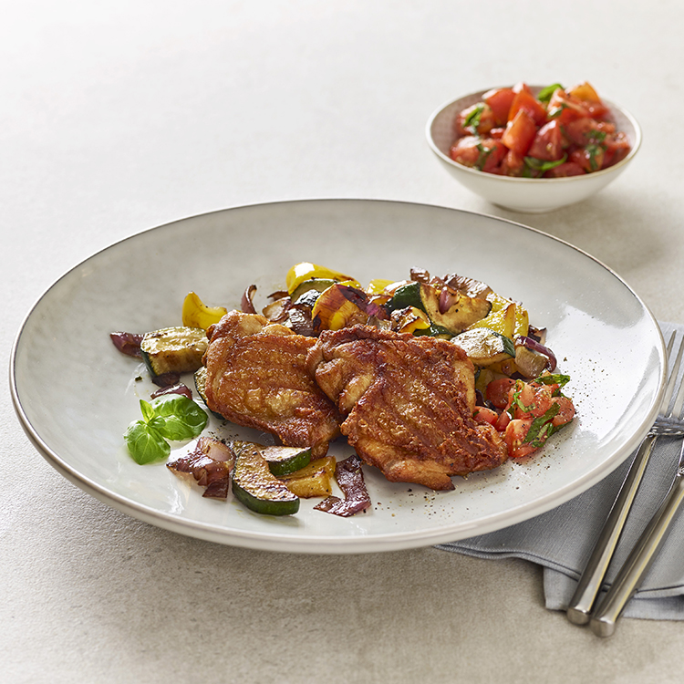 51450 Hähnchen­steaks aus der Oberkeule fertig gebraten - Sprehe Feinkost